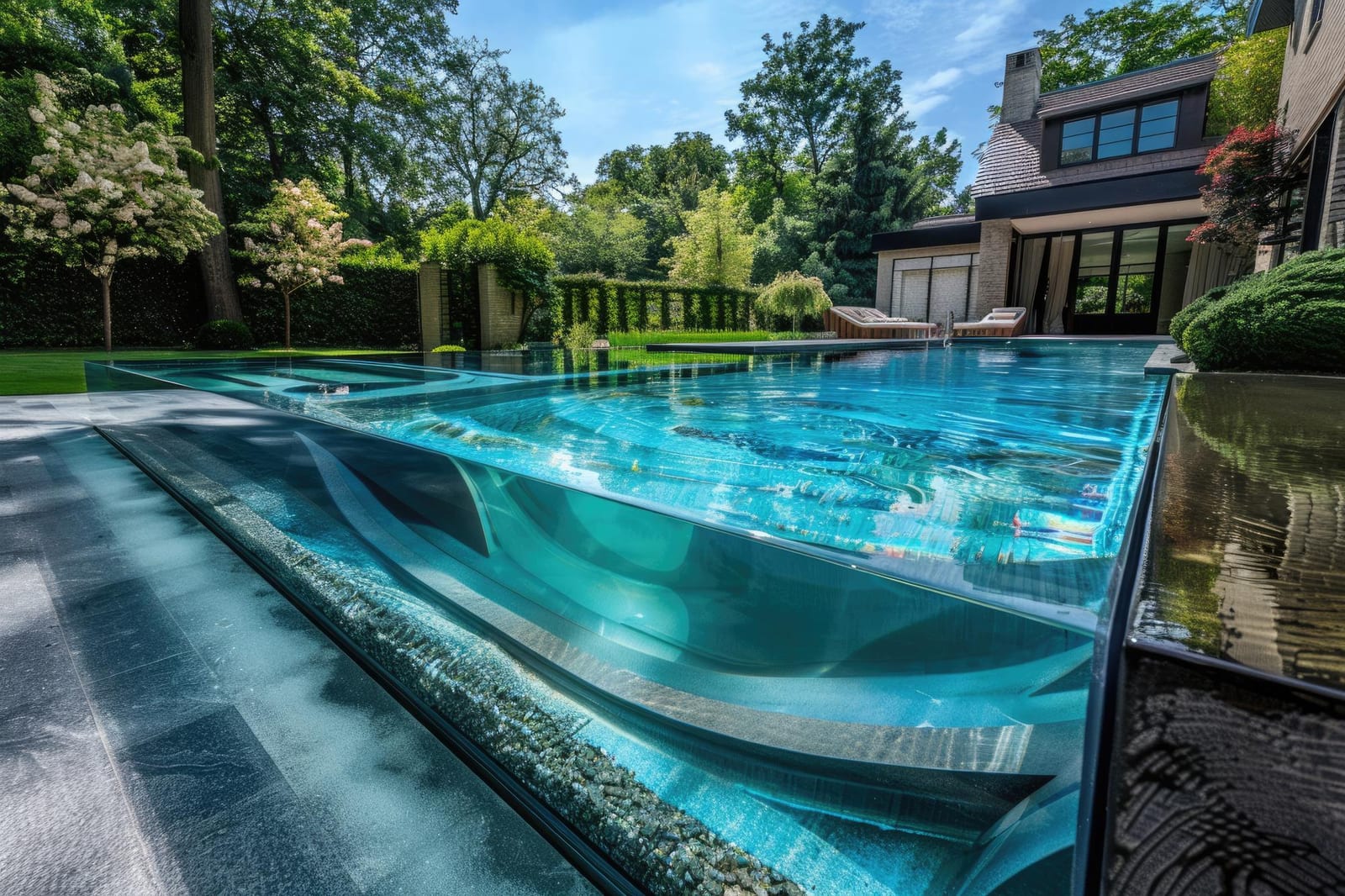 Finished surround ready for the first pool season